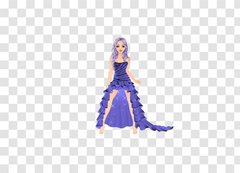 Electric Blue Costume Design Barbie Cobalt - Mink Hair Dress Transparent PNG