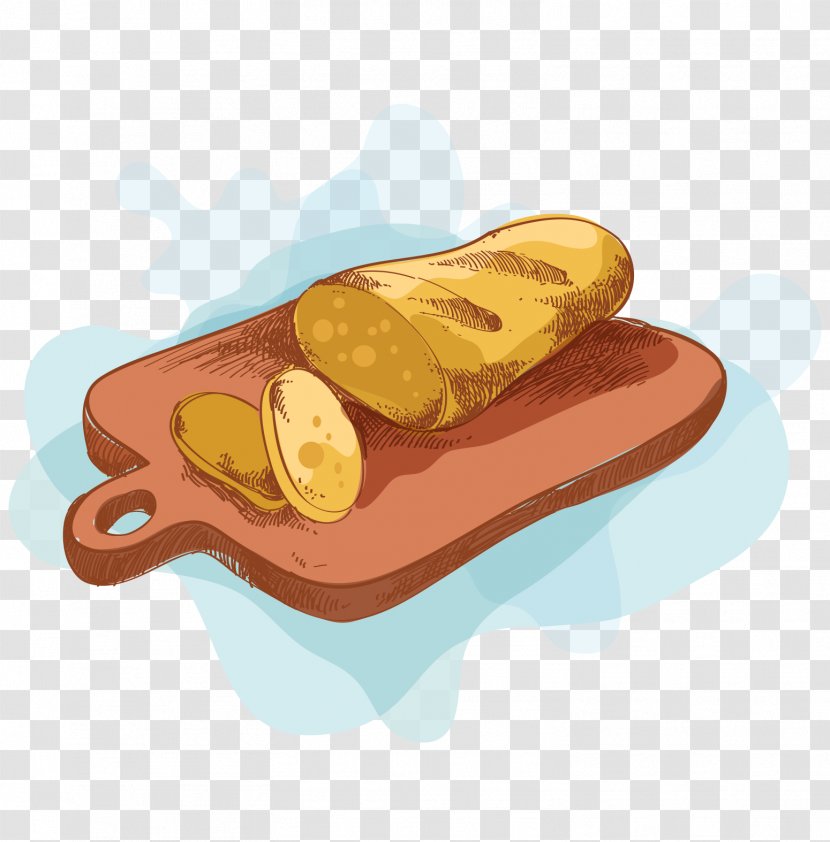 Bakery Bread Food Wheat - Cutting Board Ham Vector Transparent PNG
