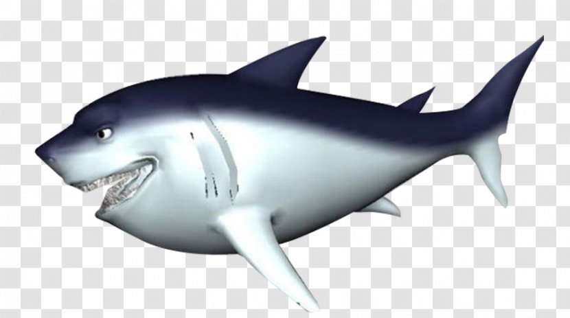 Great White Shark Fish - Cartoon Transparent PNG