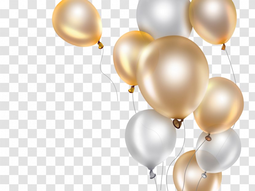 Stock Photography Balloon Gold - Pearl Transparent PNG