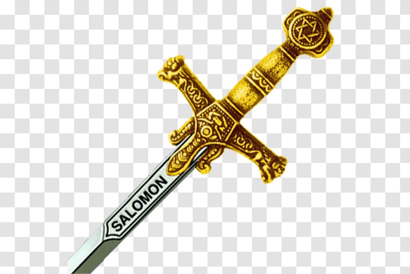 Sword Dagger Symbol Solomon - Brass Transparent PNG
