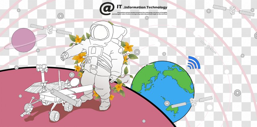 Earth Astronaut Outer Space Illustration - Watercolor - Before Astronauts Transparent PNG