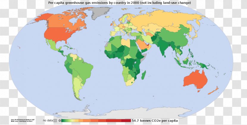 World Map Greenhouse Gas Carbon Dioxide - Water Transparent PNG