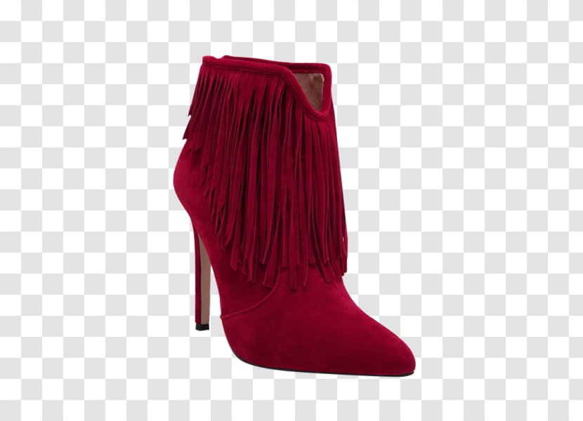 Boot High-heeled Shoe Suede Ankle - Magenta - Red Platform High Heel Shoes For Women Transparent PNG