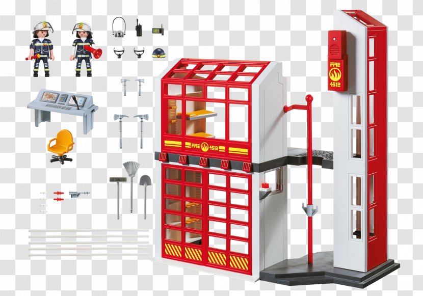 Fire Station Playmobil Firefighter Department Alarm Device - Siren Transparent PNG