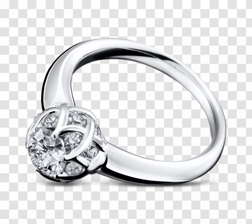 Wedding Ring Silver Jewellery Platinum - Metal Transparent PNG