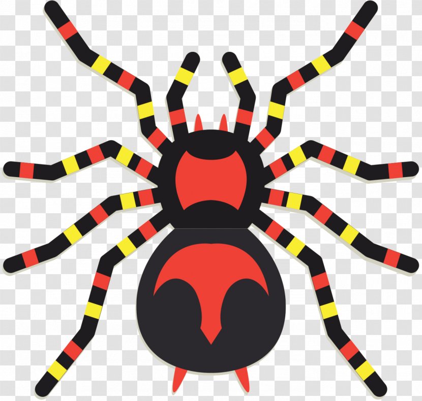 Clip Art Spider Insect Vector Graphics - Color - Arachnid Transparent PNG