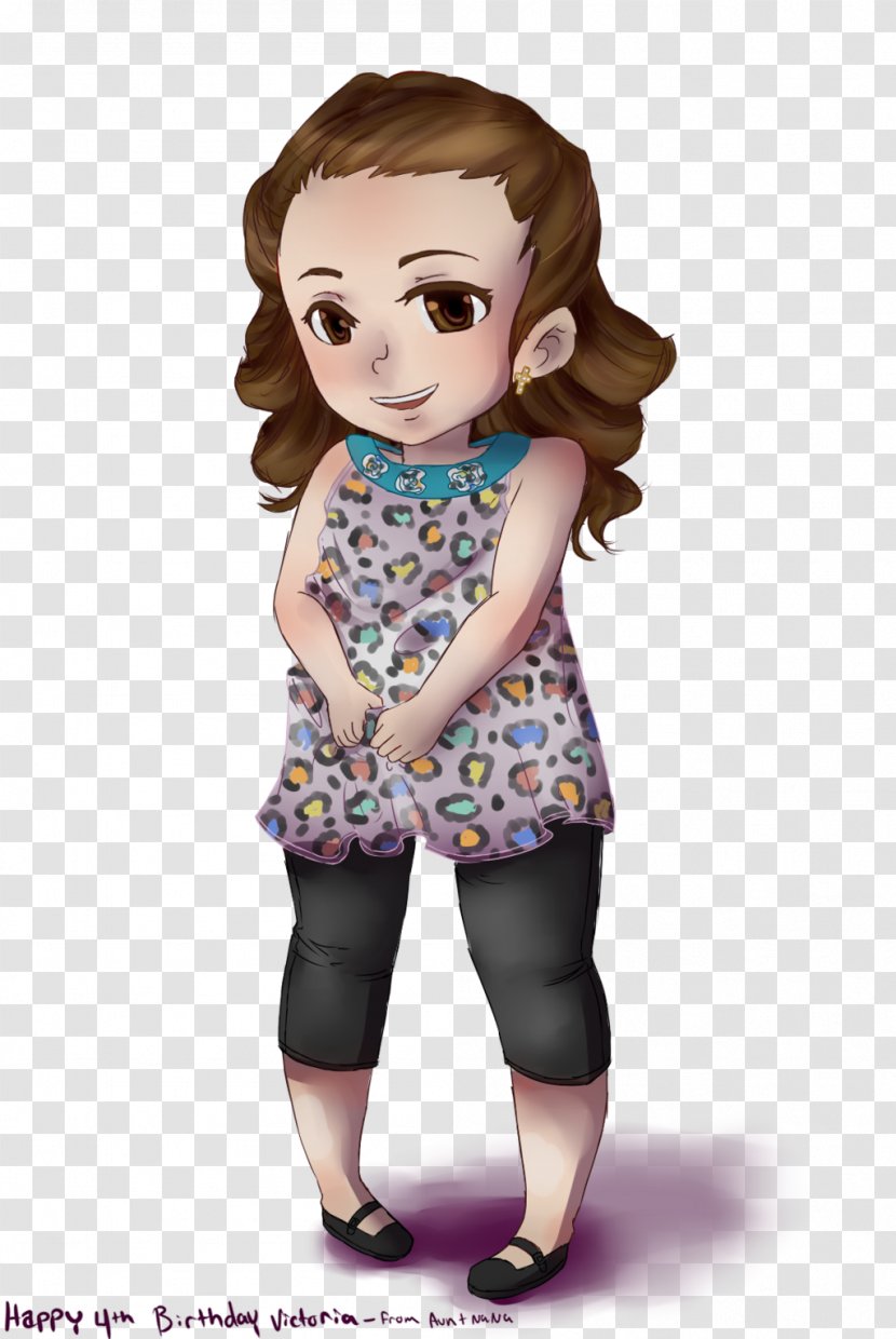 Animated Cartoon Toddler Doll - Watercolor Transparent PNG