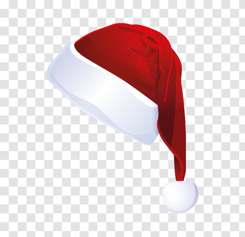 Santa Claus Mrs. White Christmas Bonnet - Hat Transparent PNG