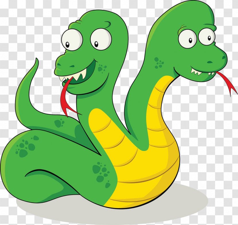 Snake Polycephaly Royalty-free Clip Art - Fictional Character - Cartoon Material Transparent PNG