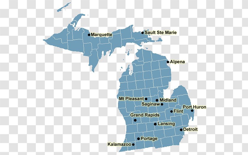 Michigan Film Office Map - United States Transparent PNG