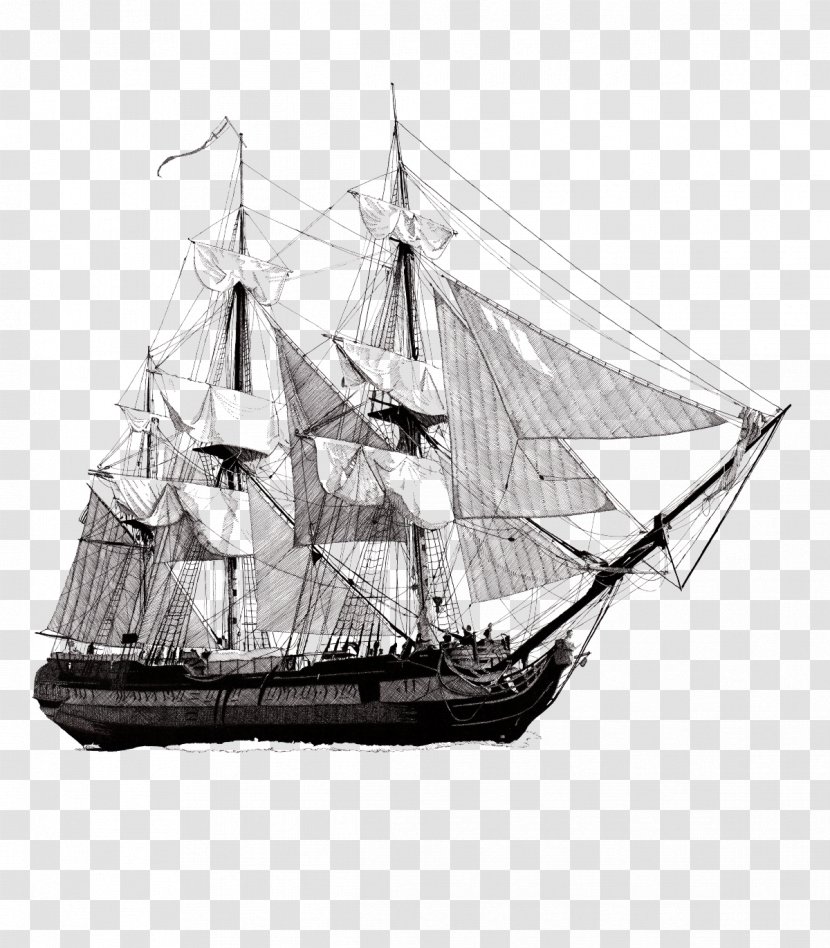 Perilous Sail Brigantine Barque - Scow Transparent PNG