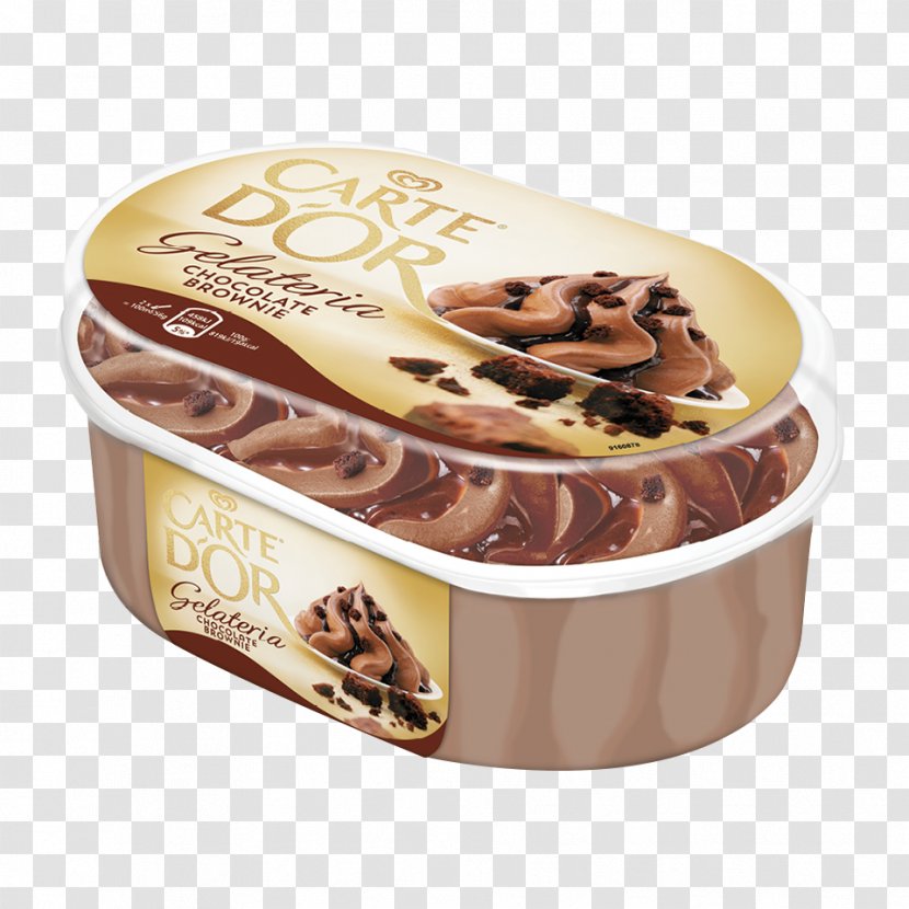 Chocolate Ice Cream Brownie Milk Carte D'Or Transparent PNG