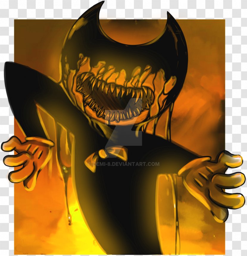 Bendy And The Ink Machine Bacon Soup Drawing Fan Art - Yellow - Well Transparent PNG