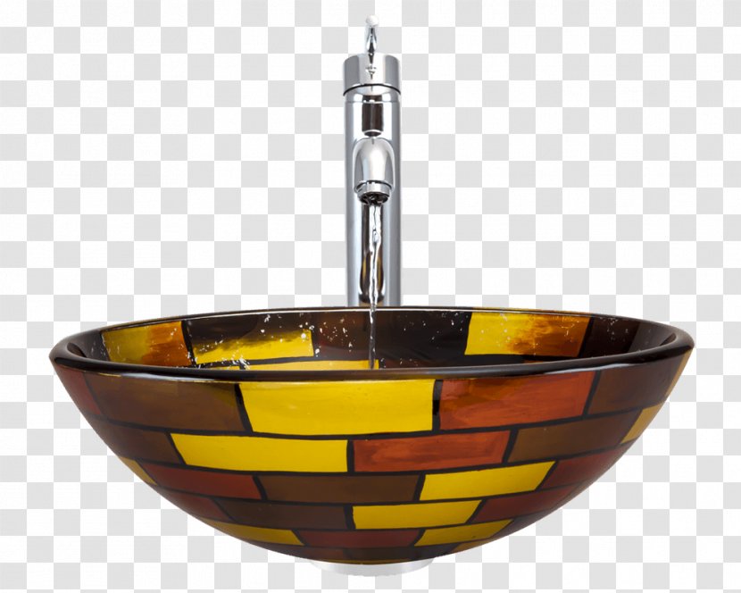 Bowl Sink Stained Glass Bathroom - Drain Transparent PNG