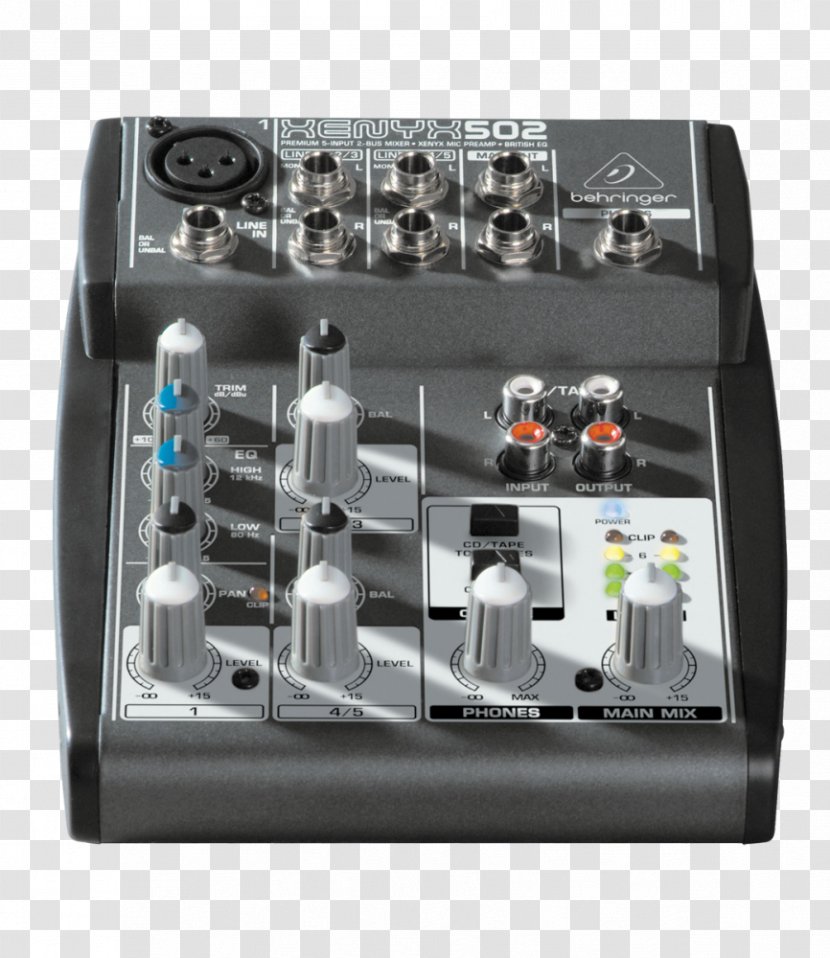 Microphone Audio Mixers Behringer Phantom Power Preamplifier - Frame - Mixer Transparent PNG