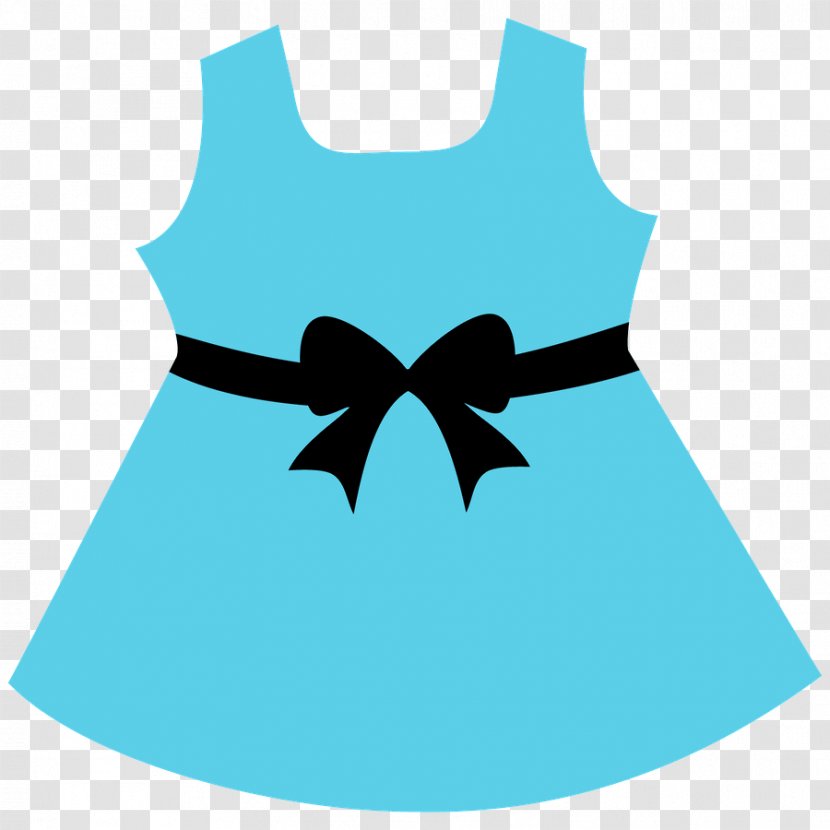 Baby Shower Infant Clothing Dress Clip Art - Turquoise Transparent PNG