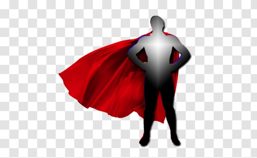 Superman Superhero Silhouette Outerwear - Shoulder - Cosplay Transparent PNG
