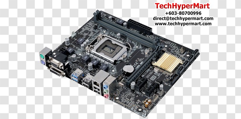 Intel ASUS H110M-K LGA 1151 Motherboard MicroATX - Microatx - Parts Transparent PNG