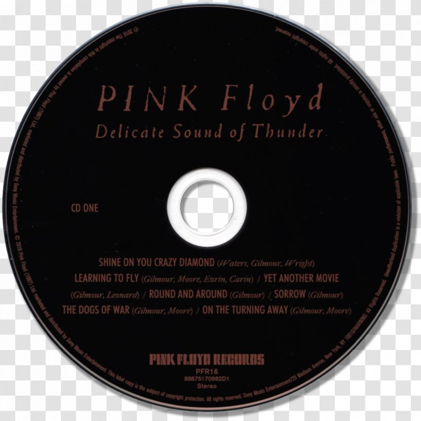 Delicate Sound Of Thunder Pink Floyd Album Compact Disc - Dvd Transparent PNG