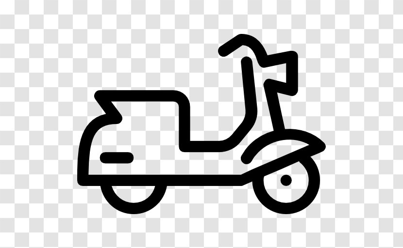 Scooter Moped Vespa - Black And White Transparent PNG
