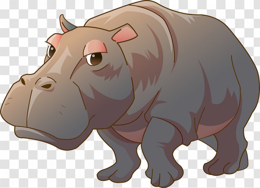 Hippopotamus - Wildlife - Cartoon Hippo Transparent PNG
