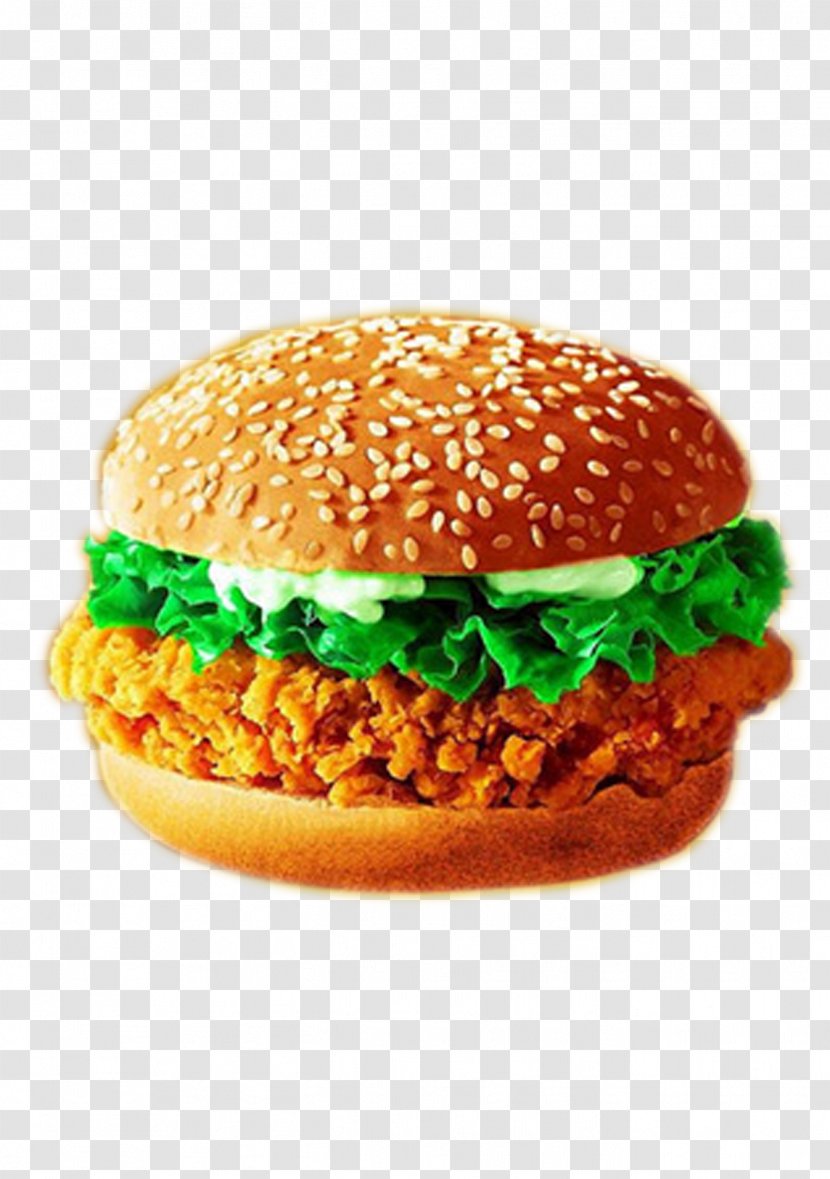 Hamburger KFC Fried Chicken Fast Food Cheeseburger - Recipe - Super Burger Transparent PNG