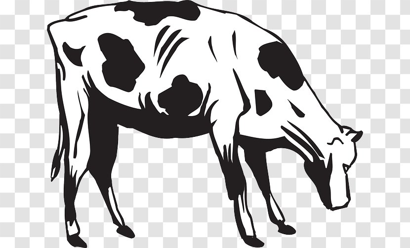 Cattle Feeding Eating Clip Art - Livestock - Black Transparent PNG