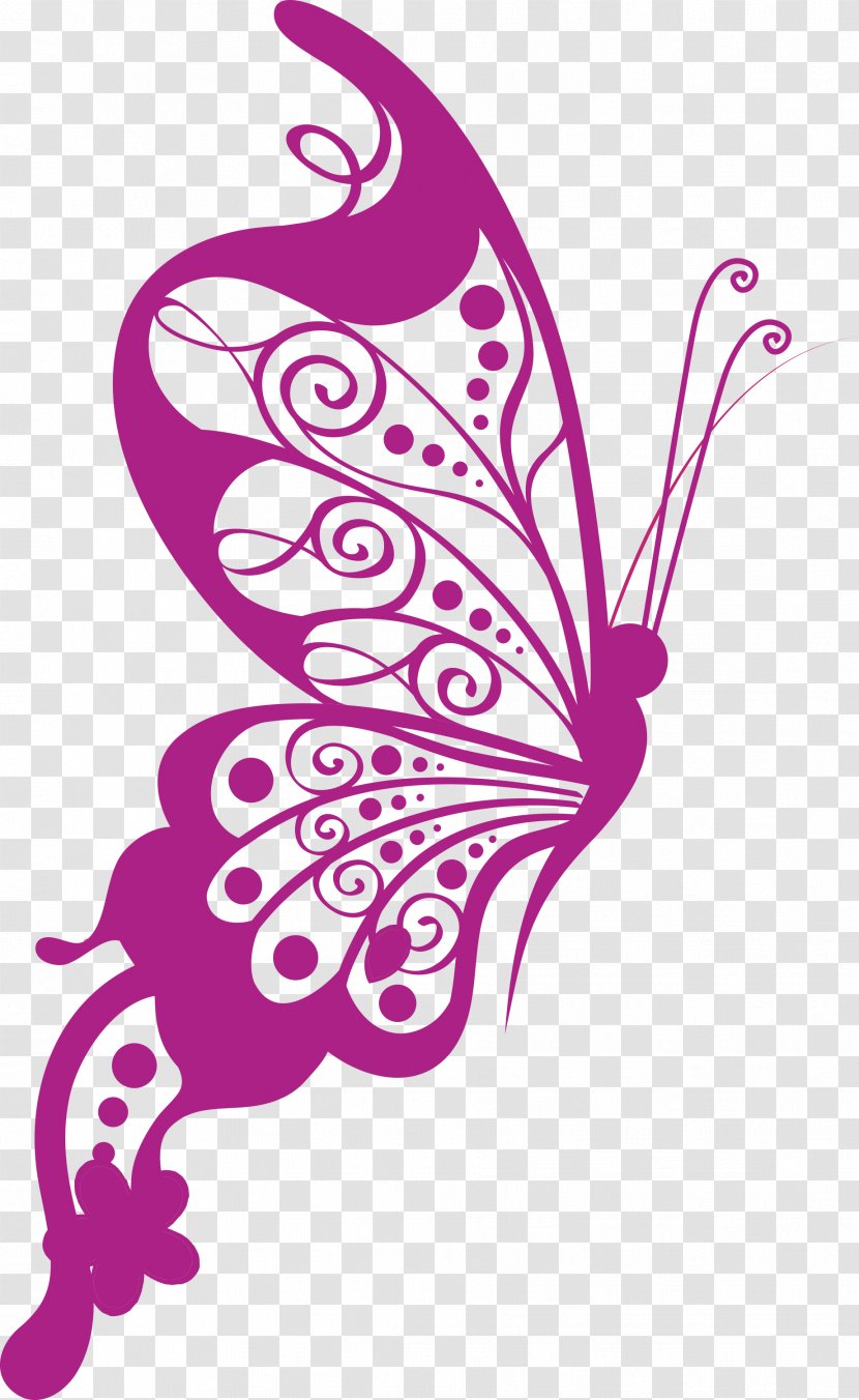 Butterfly U65b0u751fu5a1bu6a02 Clip Art - Magenta - Vector Transparent PNG