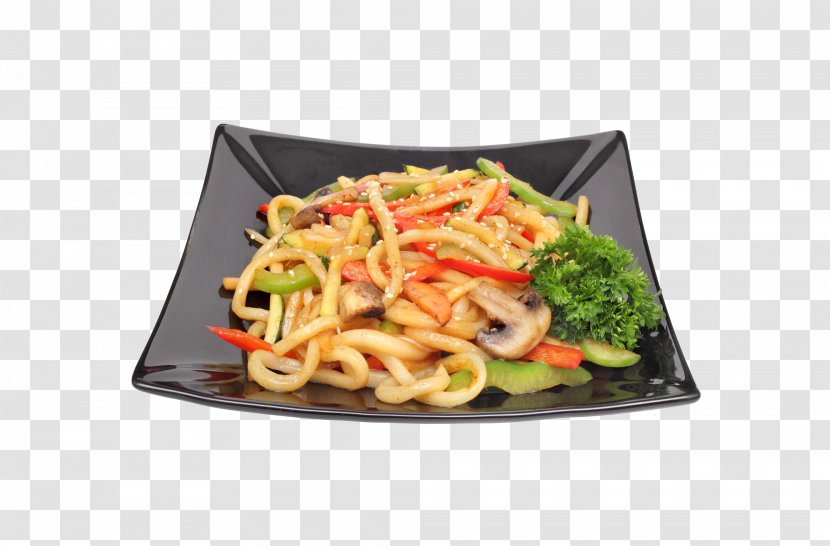 Lo Mein Chow Chinese Noodles Yakisoba Fried - Yaki Udon - Wok Vector Transparent PNG