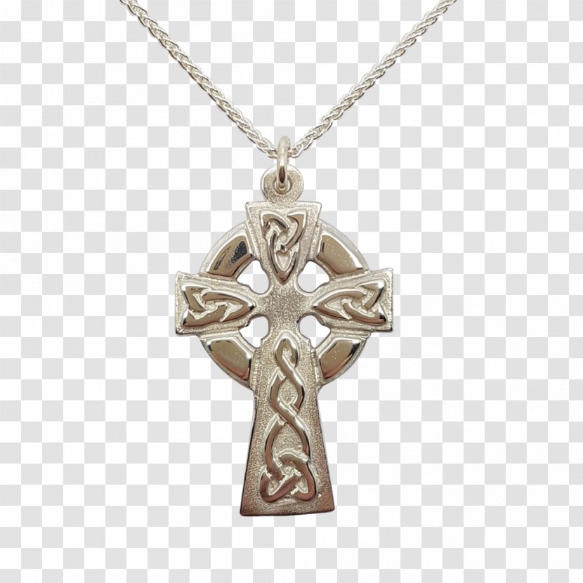 Sterling Silver Celtic Cross Pendant Necklace - Symbol Transparent PNG