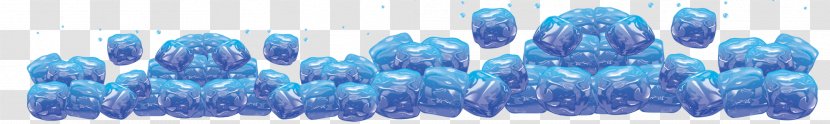 Blue Ice Cube Water - Drawing - Posters Shading Transparent PNG