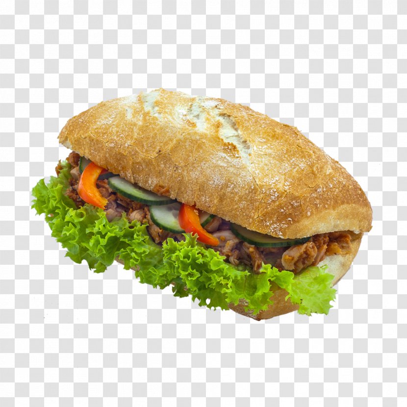 Bánh Mì Cheeseburger Breakfast Sandwich Gyro Ciabatta - American Food - Bread Transparent PNG