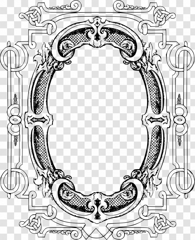 Circle Background Frame - Line Art - Picture Ornament Transparent PNG