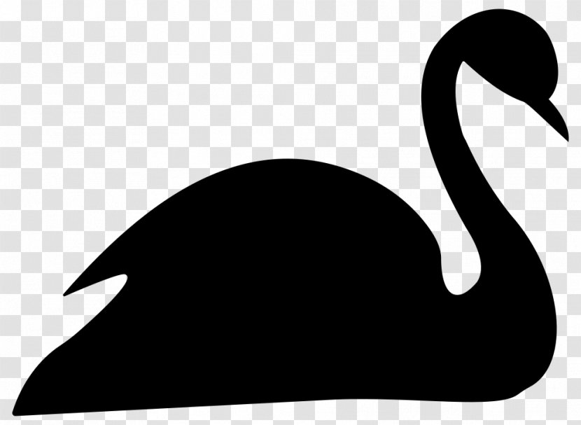 The Black Swan: Impact Of Highly Improbable Silhouette Swan Theory - Ducks Geese And Swans Transparent PNG