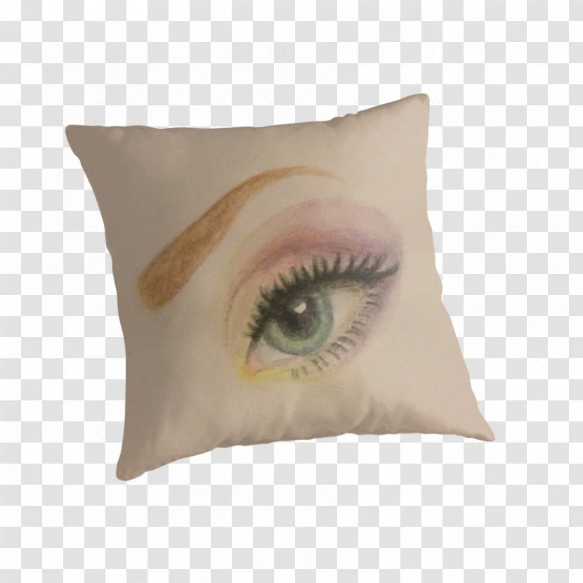 Throw Pillows Cushion Eyebrow - Watercolor Pencil Transparent PNG