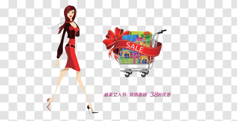 Shopping Cart Online - Human Behavior - Women's Day Transparent PNG