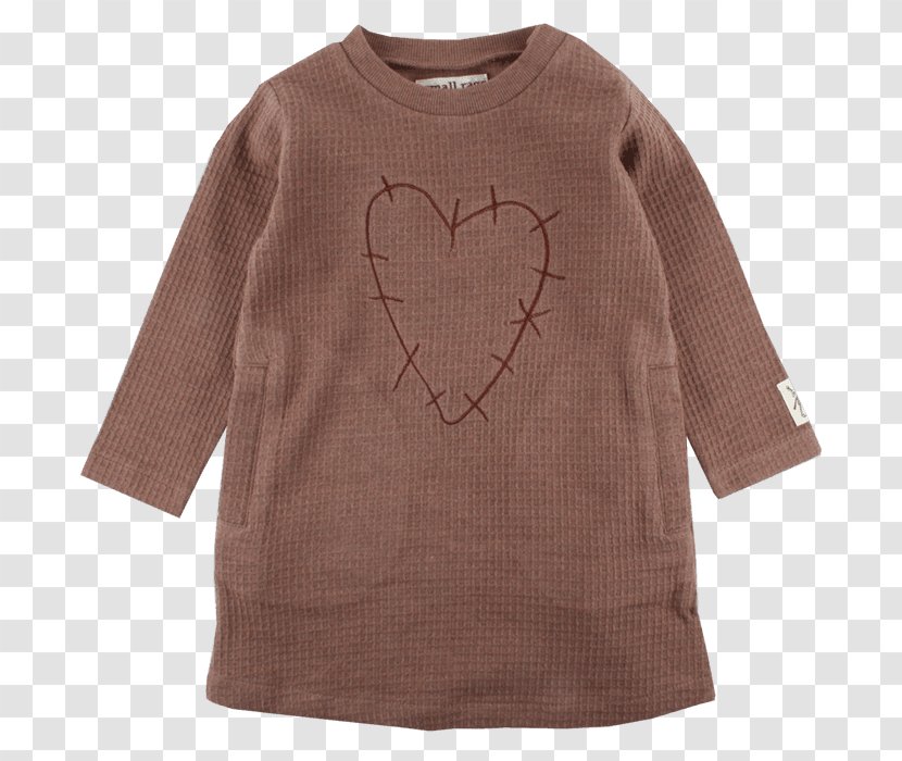 Sleeve T-shirt Dress Sweater Collar - Outerwear - Tiny Heart Transparent PNG