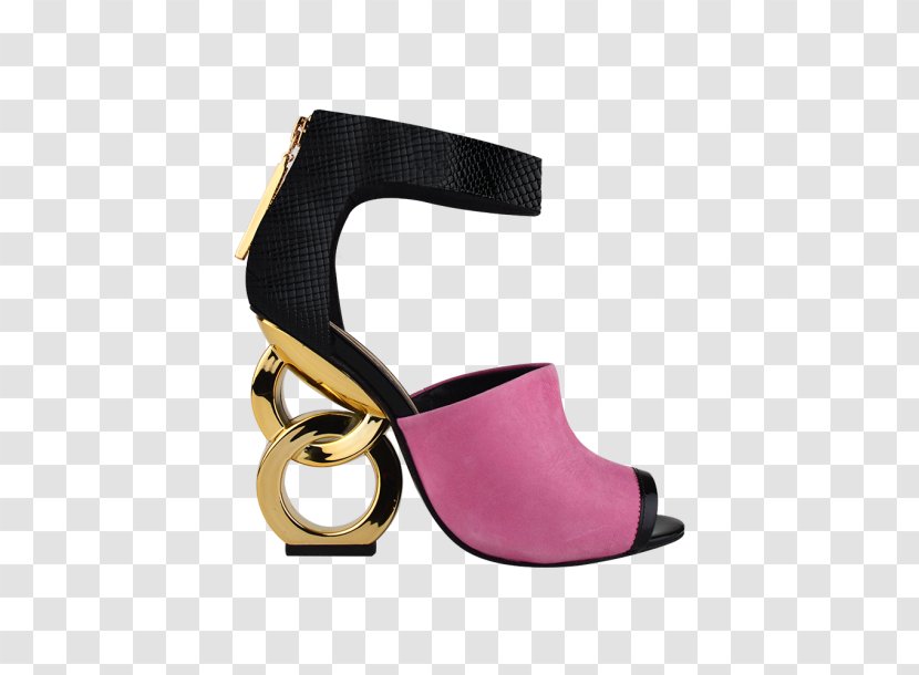 High-heeled Shoe Absatz Sandal Slip-on - Magenta - Antithetical Transparent PNG