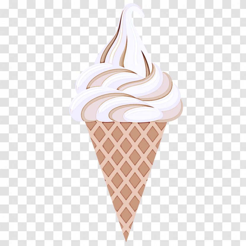Ice Cream - Vanilla - Cone Transparent PNG