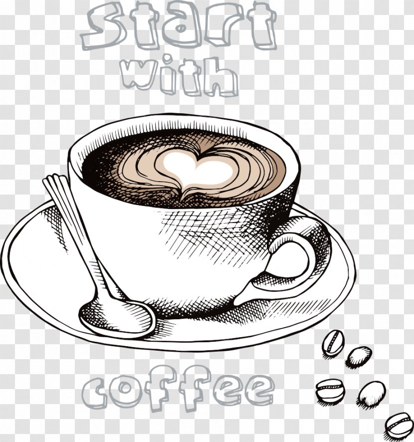 Irish Coffee Espresso Latte Cafe - Vector Love Transparent PNG