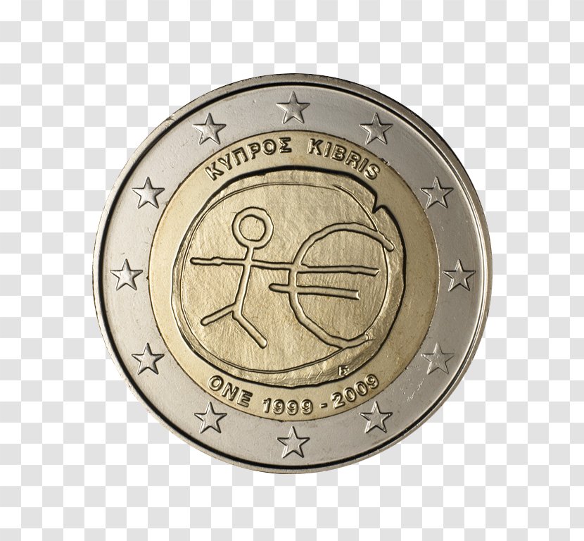 Cyprus 2 Euro Coin Commemorative Coins - Silver Transparent PNG