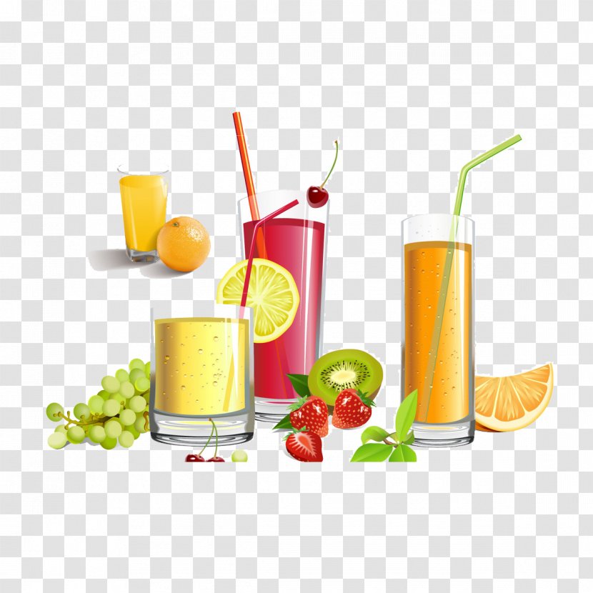 Orange Juice Strawberry Drink - Fruit Juice,Orange Transparent PNG
