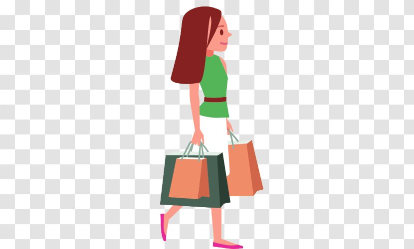 Woman Shopping Drawing - Tree - Material Transparent PNG