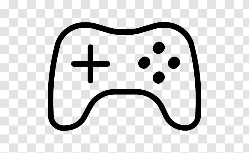 Joystick Game Controllers Video - Black And White - Gamepad Transparent PNG