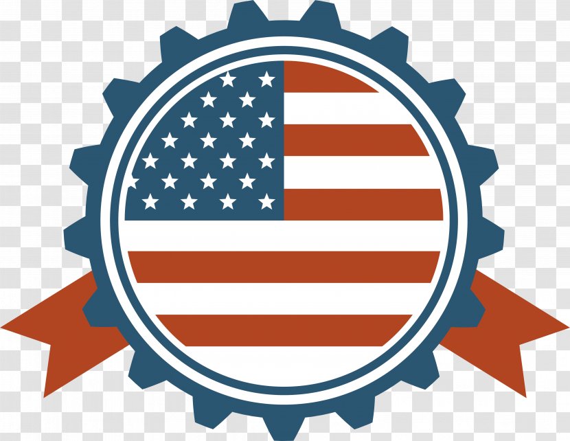 Flag Of The United States Royalty-free - Canada - Blue Serrated Round Badge Transparent PNG