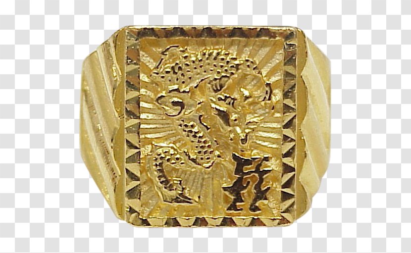 Gold Ring China Jewellery Chinese Dragon - Estate Jewelry Transparent PNG