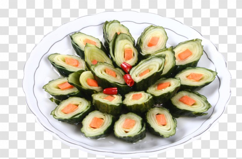 California Roll Gimbap Sushi Cucumber Chinese Cuisine - Finger Food - Crispy Transparent PNG