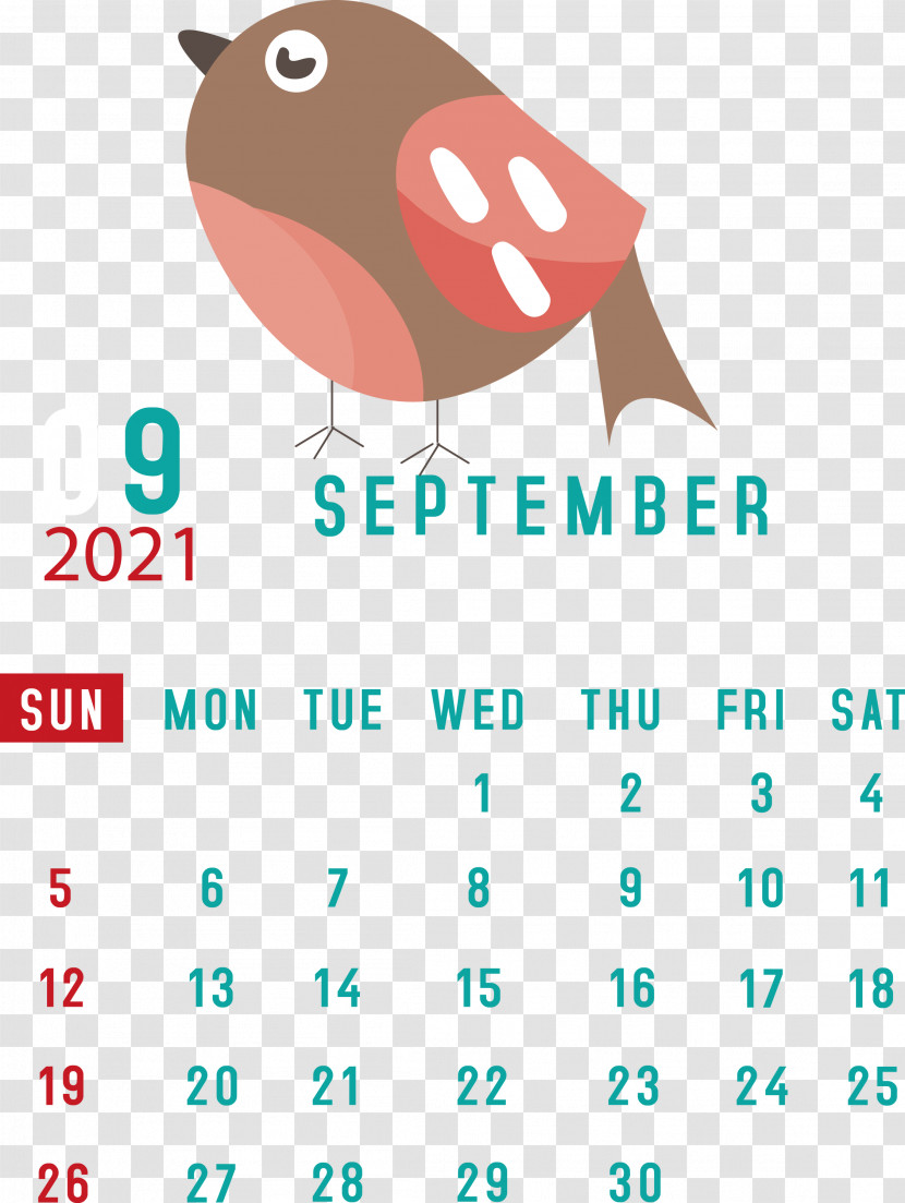 September 2021 Printable Calendar September 2021 Calendar Transparent PNG