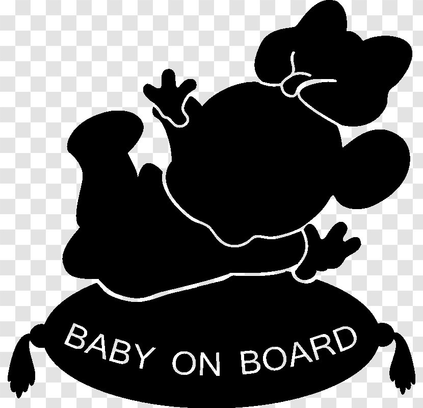 Black Logo Silhouette White Color - Recreation - Baby On Board Sticker Transparent PNG